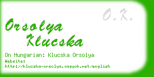 orsolya klucska business card